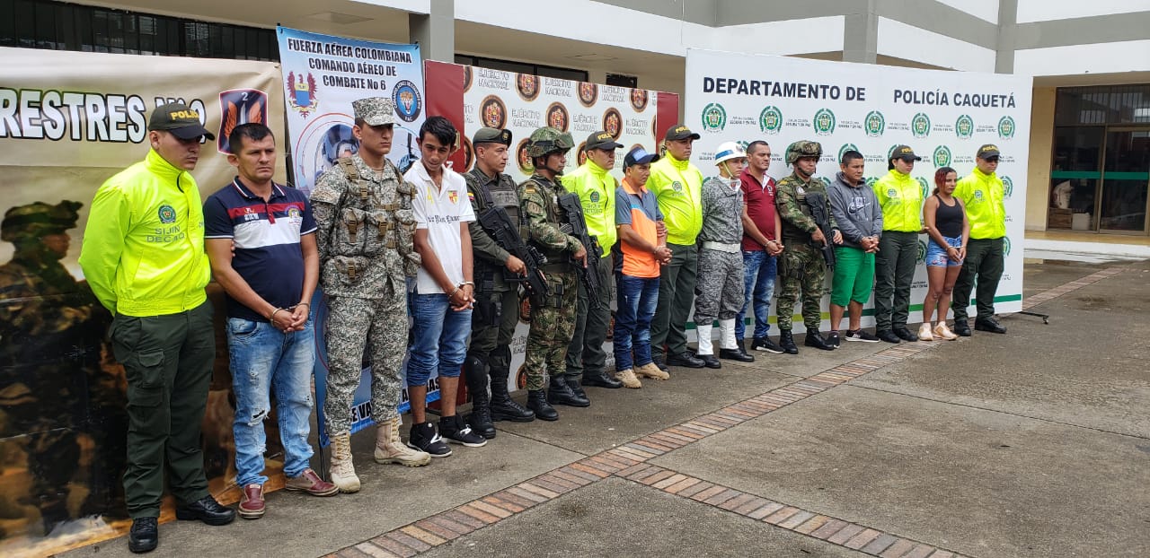 Capturados 10 disidentes del Grupo Armado Organizado Residual en el Caquetá