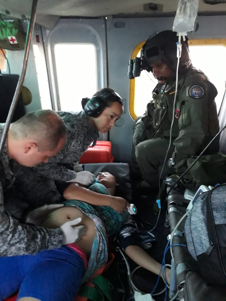 El CACOM 6 evacua mujer embarazada en grave estado de salud en el Caquetá 
