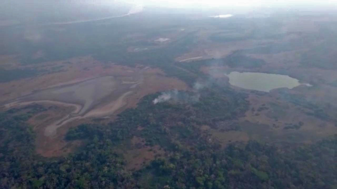 La Fuerza Aérea apoyó la extinción de incendios en el departamento de Bolívar