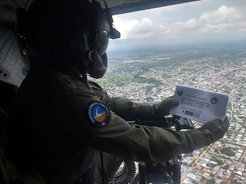 Desde el cielo la Fuerza Aérea custodia las vías del departamento del Cesar 