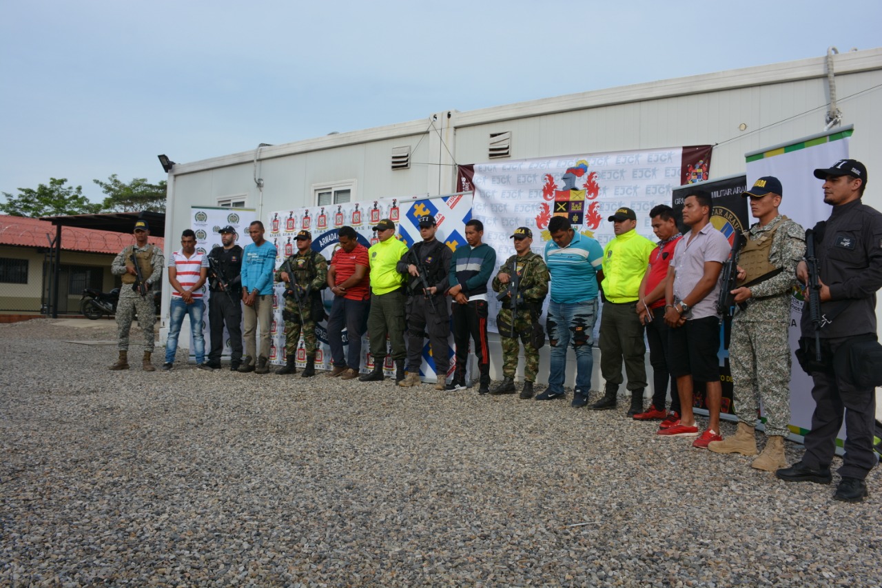 Capturados siete integrantes del Eln en Arauca, entre ellos el cabecilla de milicias de la comisión Camilo Cien Fuegos