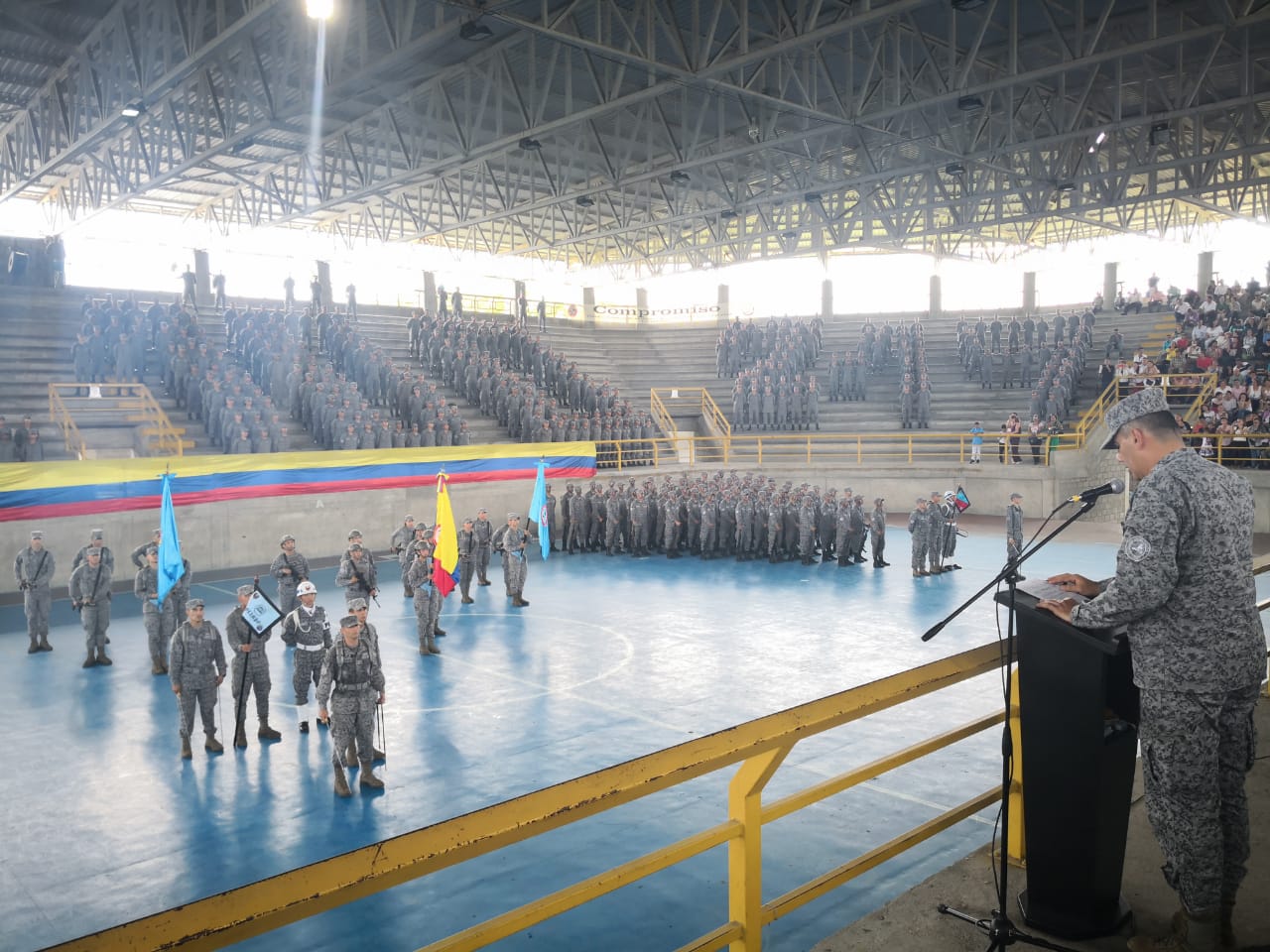 Soldados del segundo contingente de 2019 de la Fuerza Aérea Colombiana, juraron bandera en La Dorada, Caldas