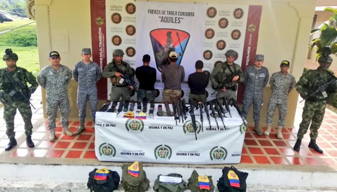 Capturados integrantes de los "Caparros" en el Bajo Cauca