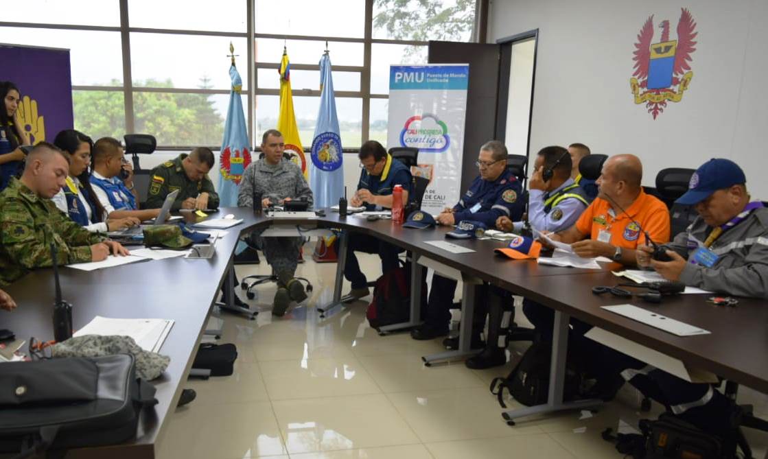 Fuerza Aérea Colombiana participa del Simulacro Nacional de Respuesta a Emergencias en Cali