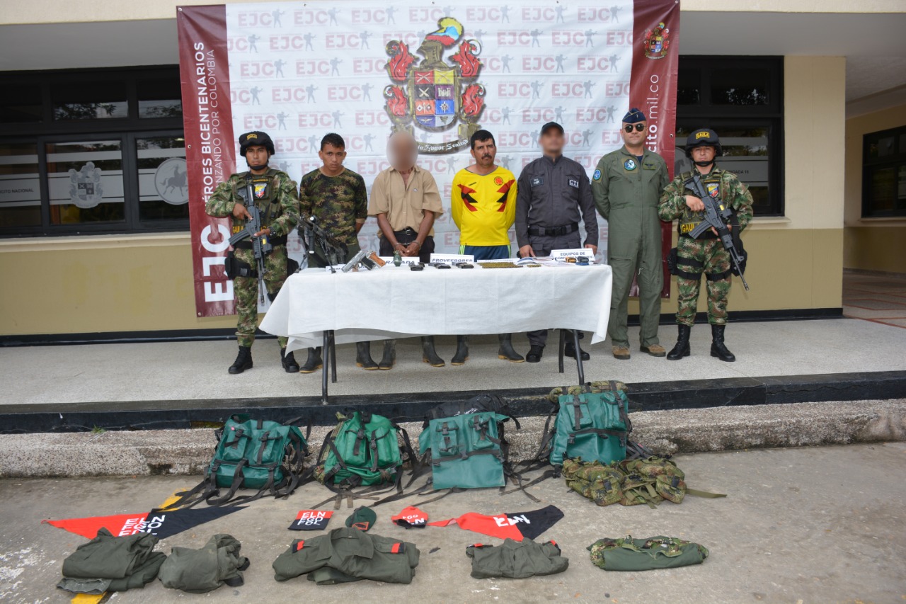Recuperado menor de edad y dos integrantes del Eln capturados por las Fuerzas Militares en Arauca
