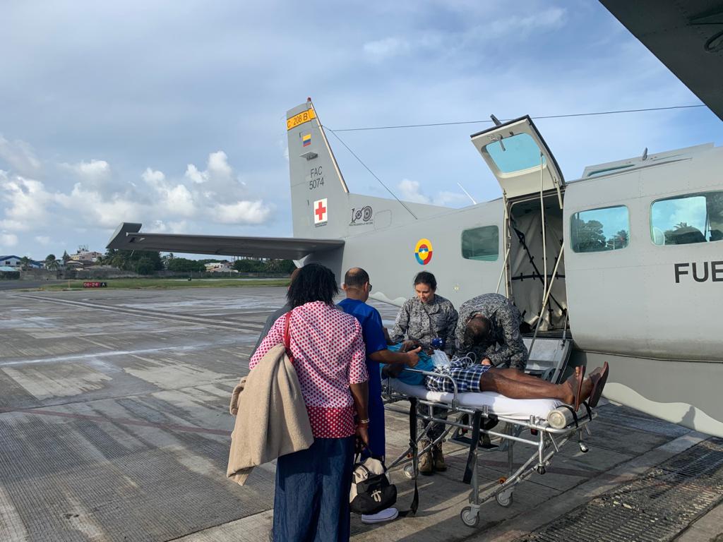 El Grupo Aéreo del Caribe realiza su traslado aeromédico No. 56 en la Isla de San Andrés.