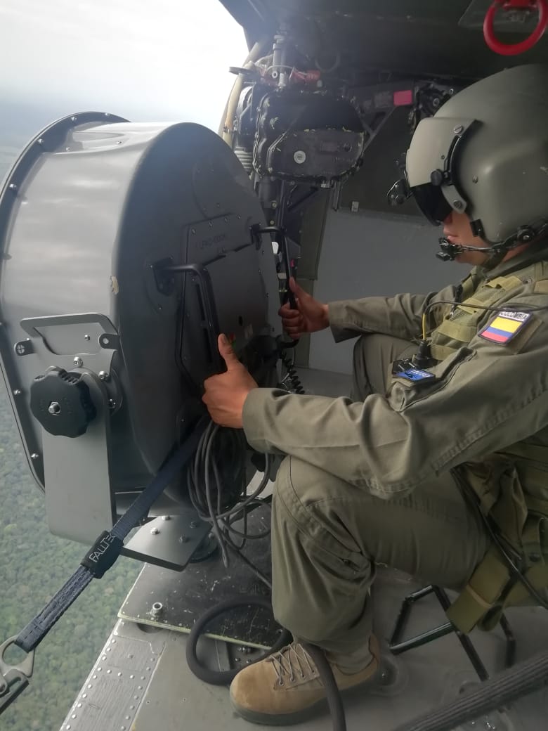 Helicópteros de la Fuerza Aérea Colombiana velan por la seguridad de los ciudadanos