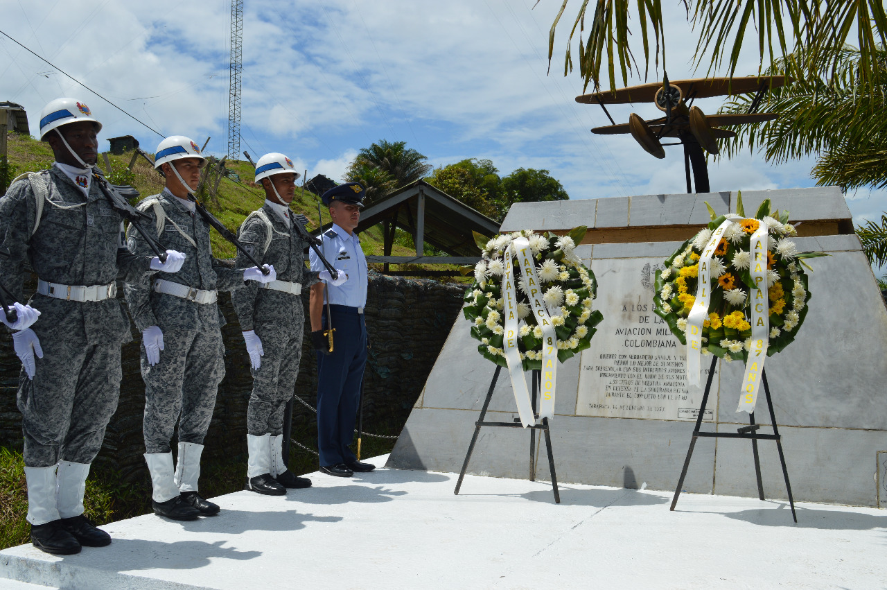 Homenaje al 87° aniversario de la Batalla de Tarapacá fue liderado por la Fuerza Aérea Colombiana