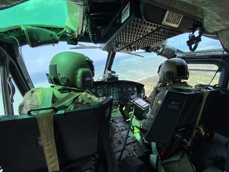 Desde el aire, la Fuerza Aérea Colombiana envía  mensajes de prevención al Caribe Colombiano