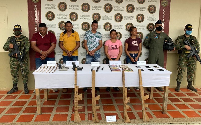 Cinco integrantes del Clan del Golfo fueron capturados en Córdoba