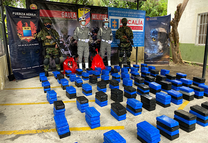 La Fuerza Aérea Colombiana lideró operación de incautación de droga en la Guajira