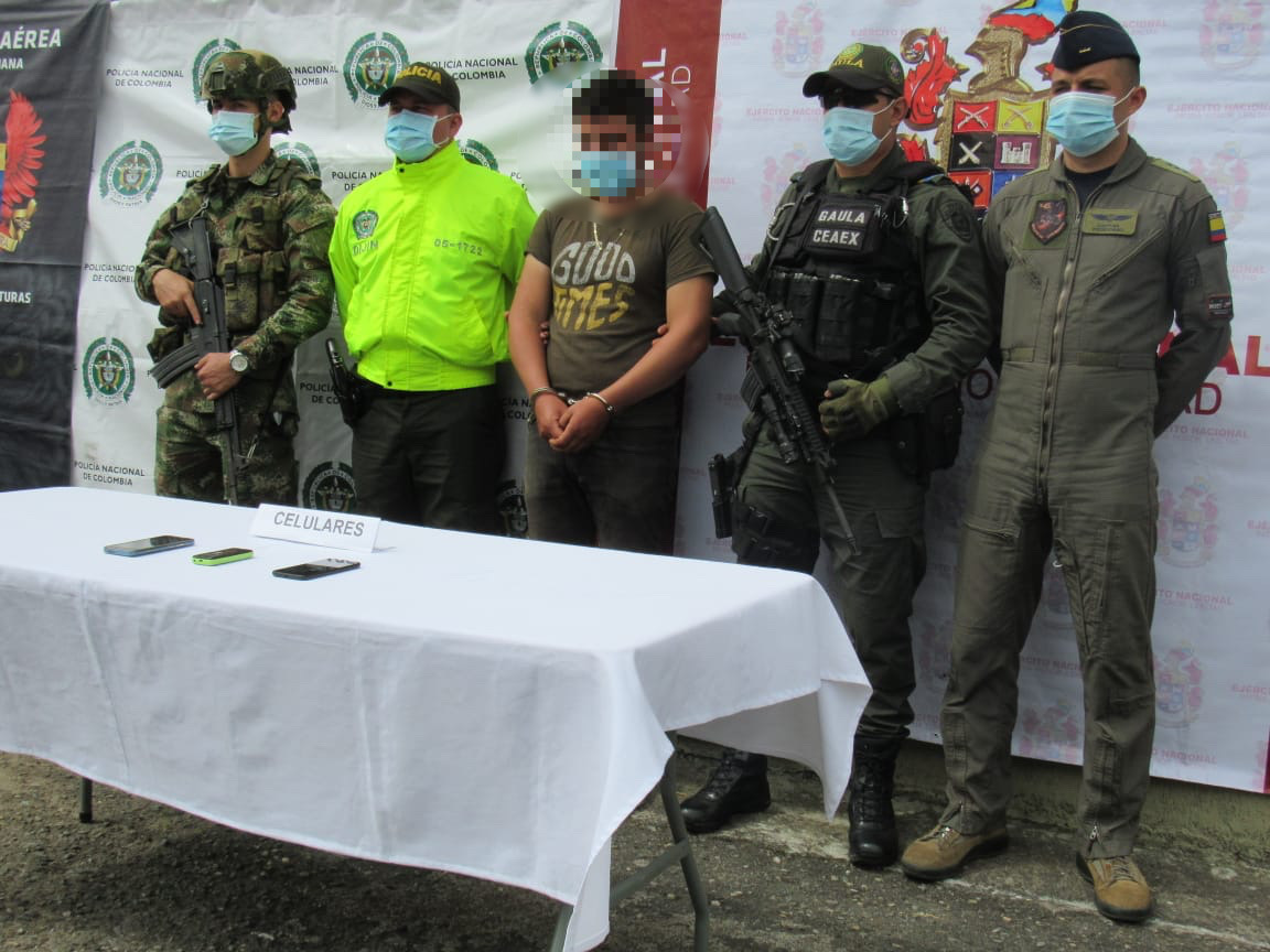 Cabecilla del GAO-r frente Ismael Ruiz comisión norte del Tolima fue capturado en zona rural de Ibagué