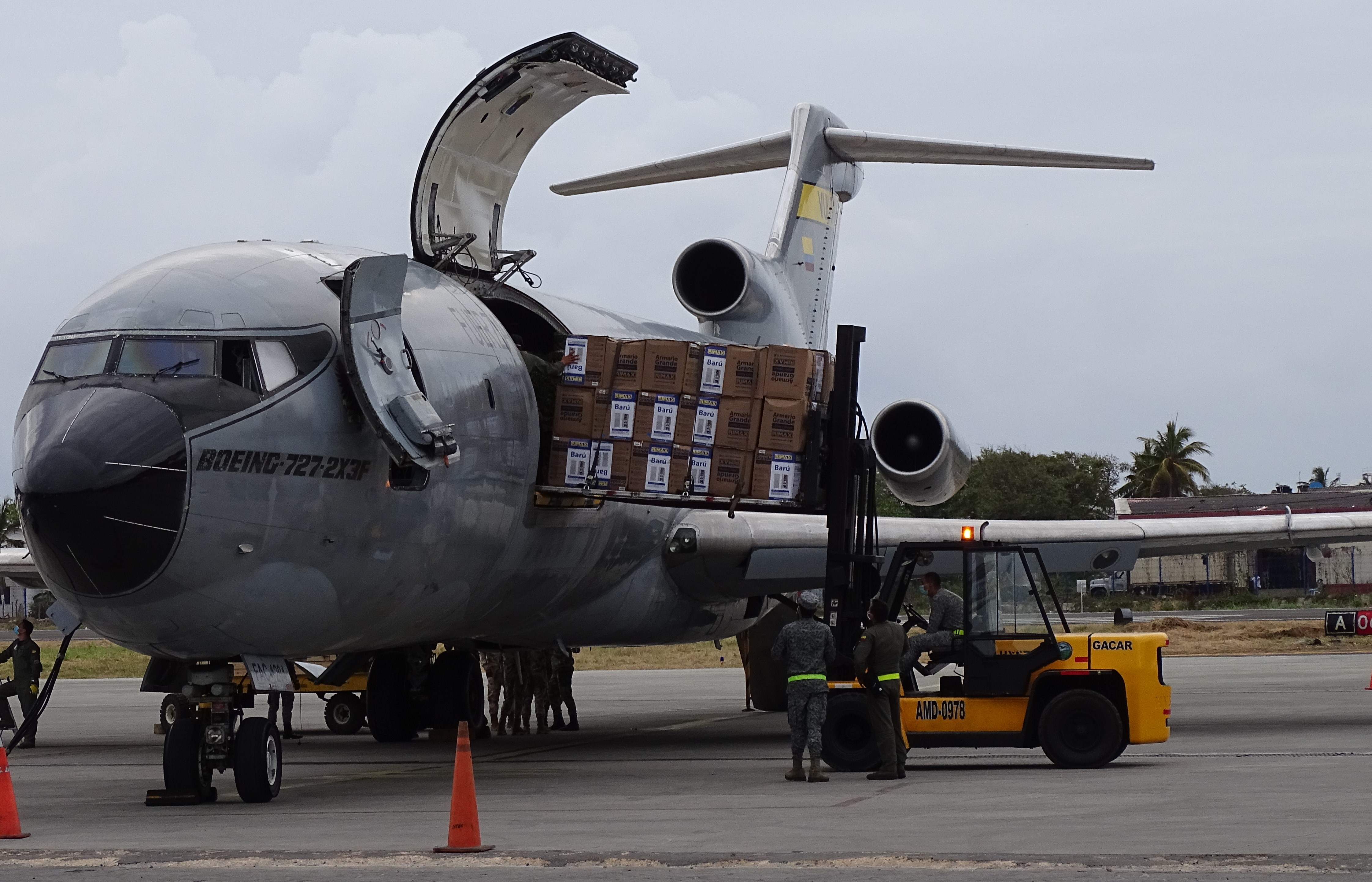 Fuerza Aérea transportó 19 toneladas de ayudas humanitarias hacia el Archipiélago
