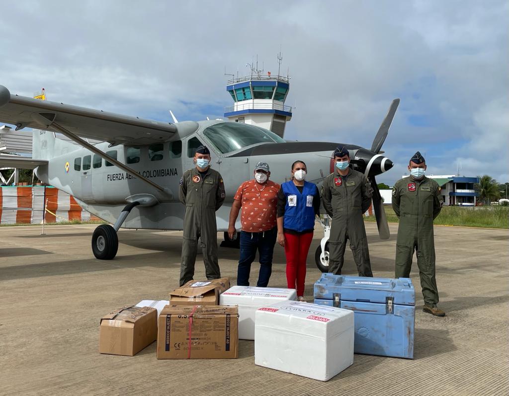 Más de 1.154 vacunas han sido transportadas por su Fuerza Aérea en Vichada