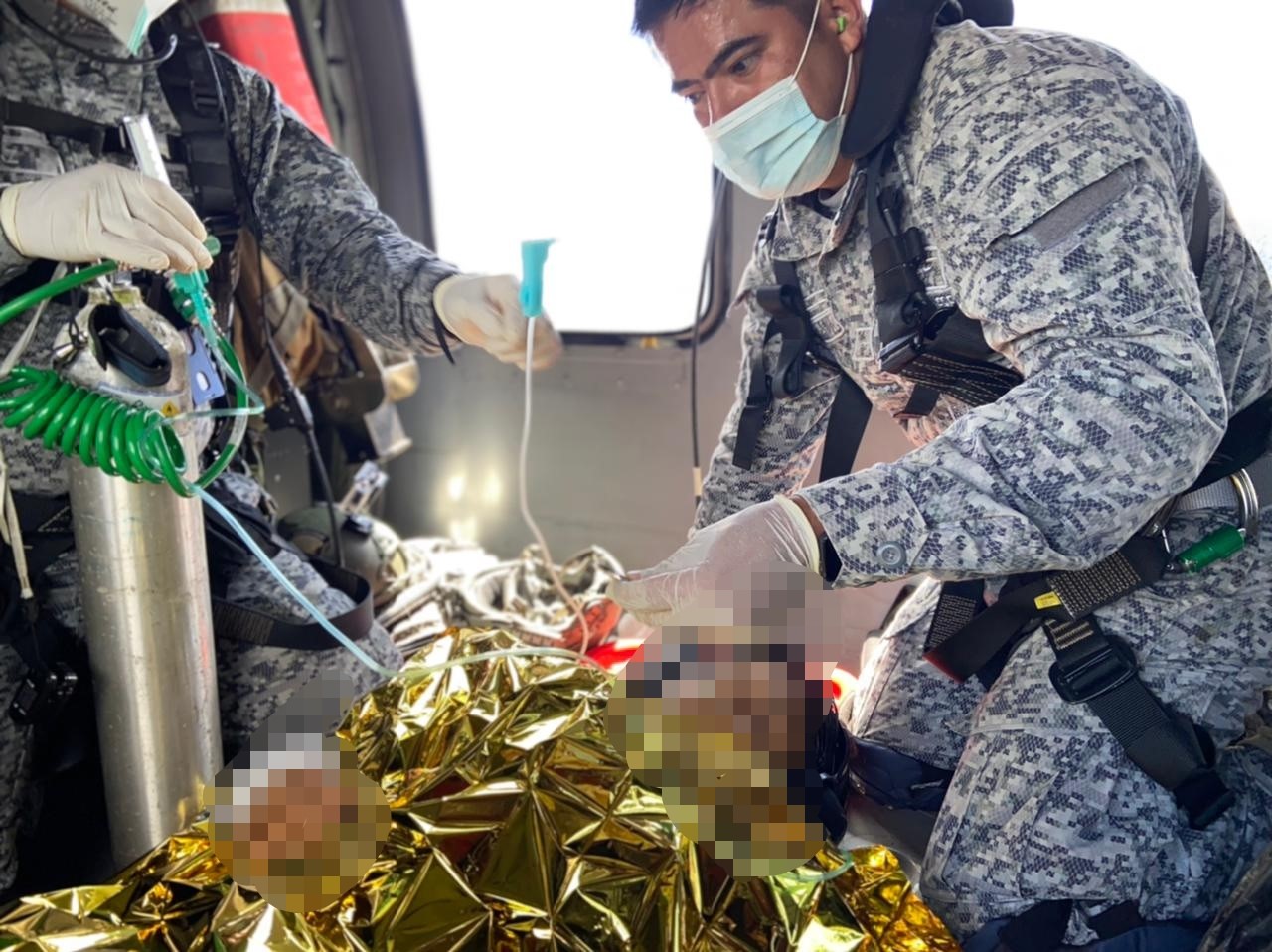 Indígena víctima de una mina antipersona fue rescatada en un helicóptero Ángel 