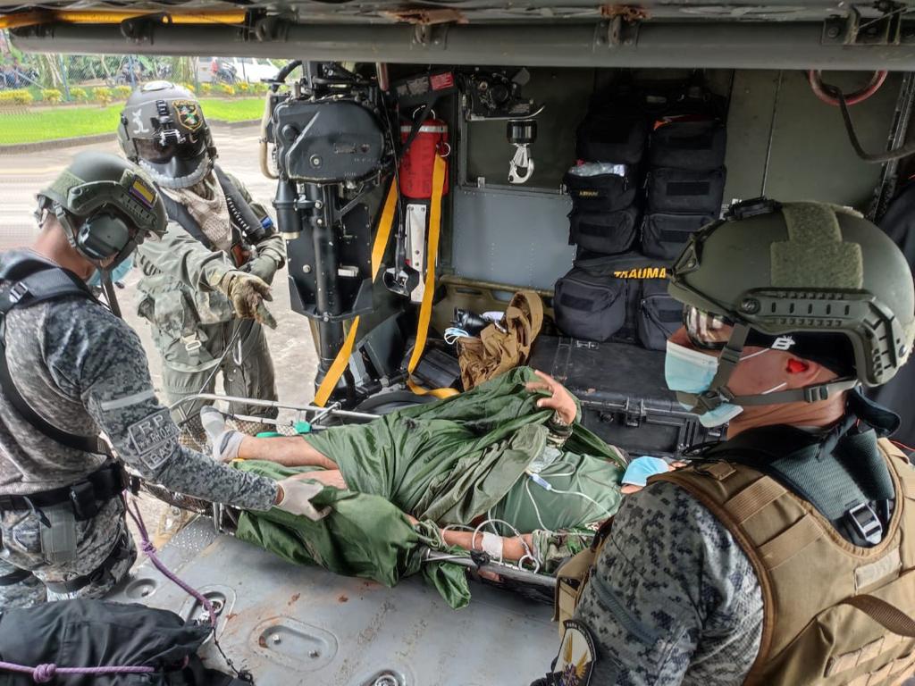 Evacuación aeromédica de excombatiente herido es realizada por su Fuerza Aérea en el Putumayo