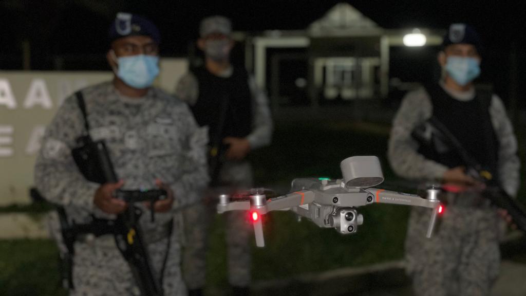 Patrullajes y perifoneo aéreo con drones, garantizan la seguridad en el Amazonas