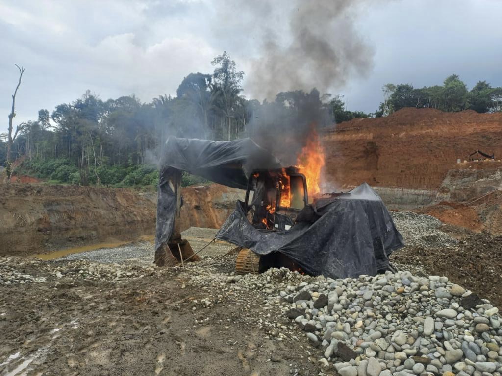 Operación contra la minería ilegal, afecta finanzas de Grupo Armado Organizado Residual