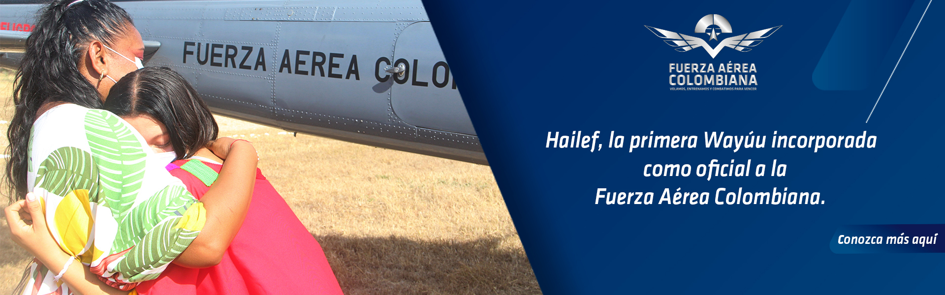 Hailef, la primera Wayúu incorporada como oficial a la Fuerza Aérea Colombiana
