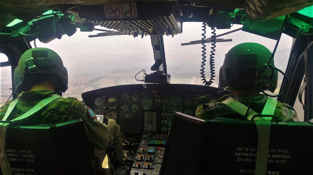 Su Fuerza Aérea Colombiana intensifica la seguridad en la capital del país