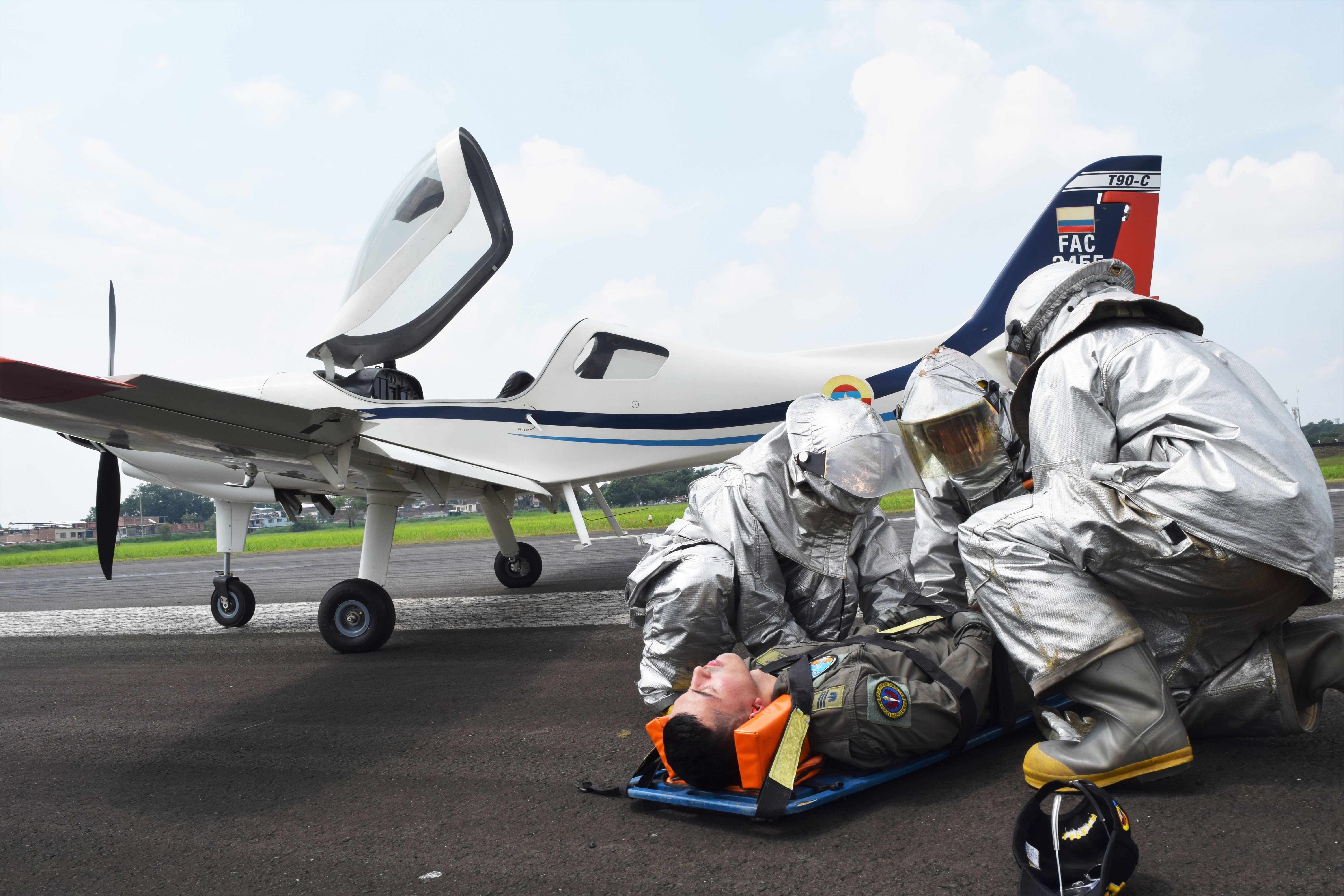 Con simulacro de accidente aéreo se fortalecen capacidades en la Base Aérea Marco Fidel Suárez