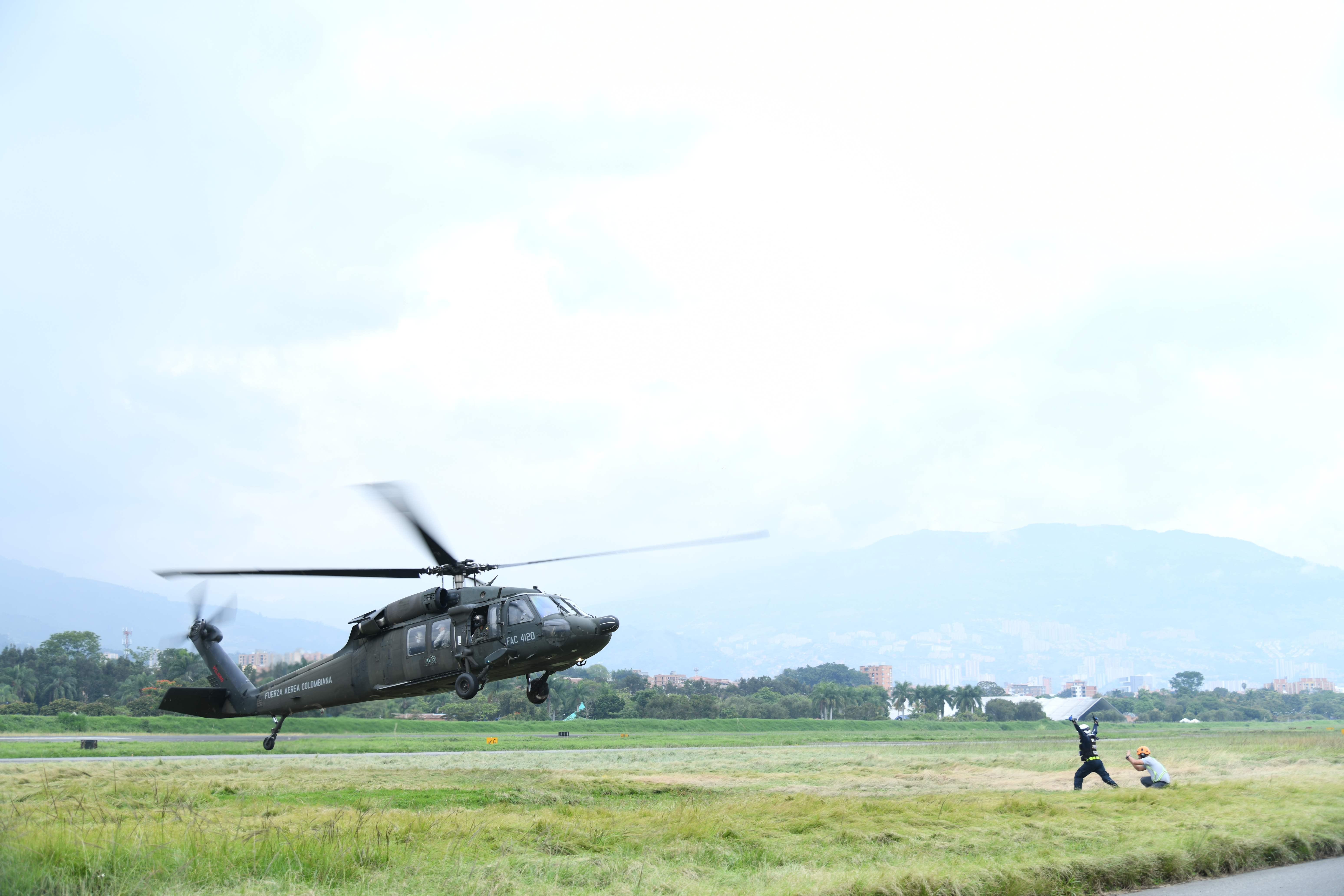 Fuerza Aérea Colombiana participó en simulacro de accidente aéreo