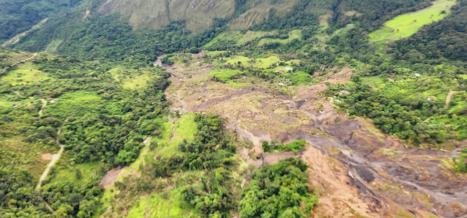 Monitoreo aéreo por deslizamiento de tierra en Paya, Boyacá