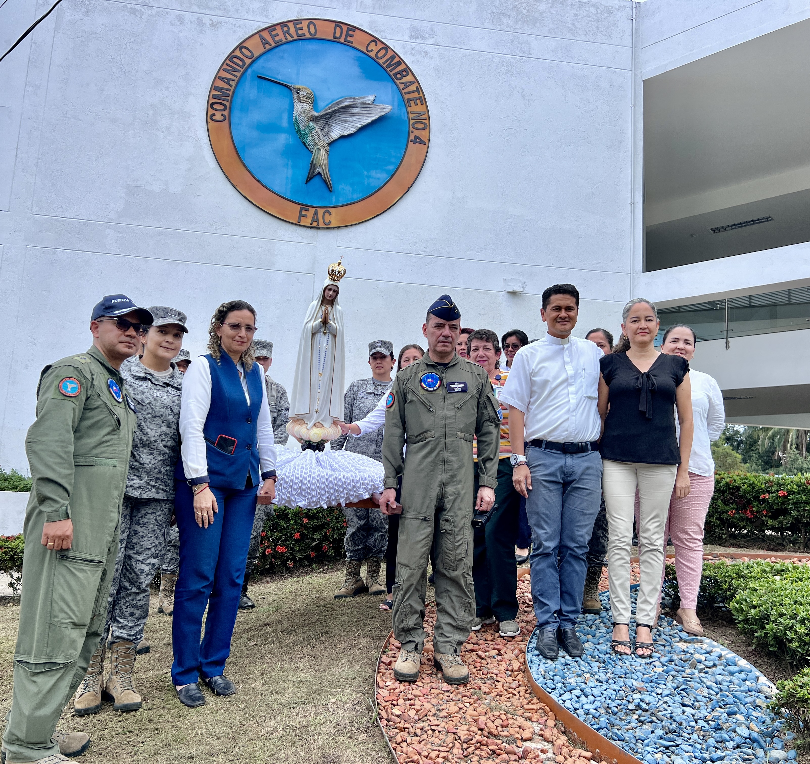 Por primera vez la Virgen de Fátima visita a su Fuerza Aeroespacial Colombiana