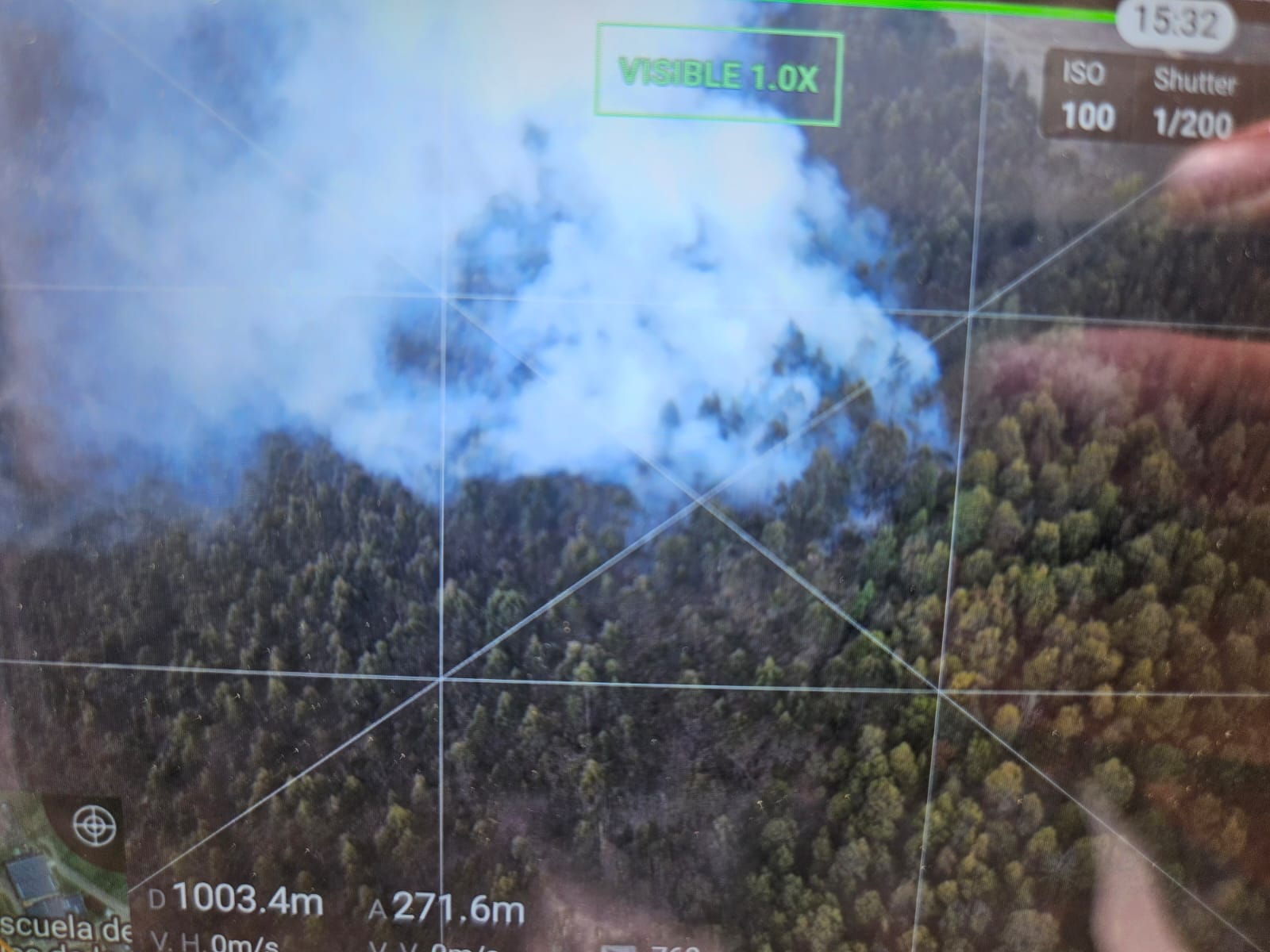 Drones de última generación detectan prontamente incendio en el cerro de Madrid