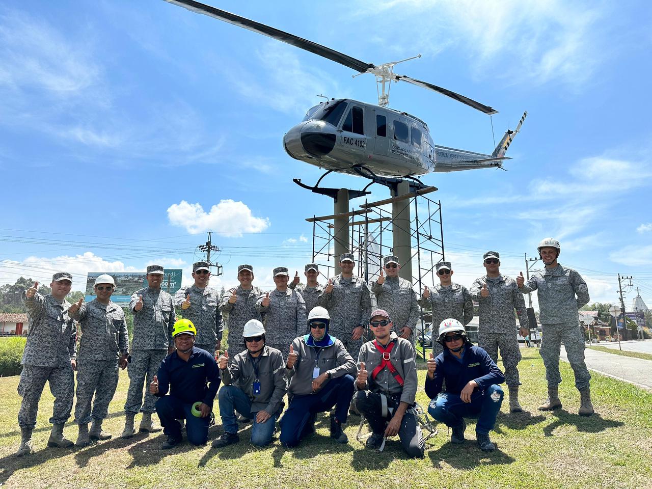Finaliza la restauración del monumento del helicóptero de las Delicias 