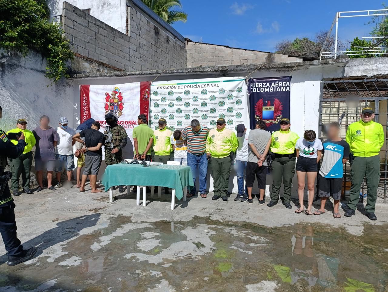 Capturados once presuntos responsables de tráfico de estupefacientes en Espinal, Tolima
