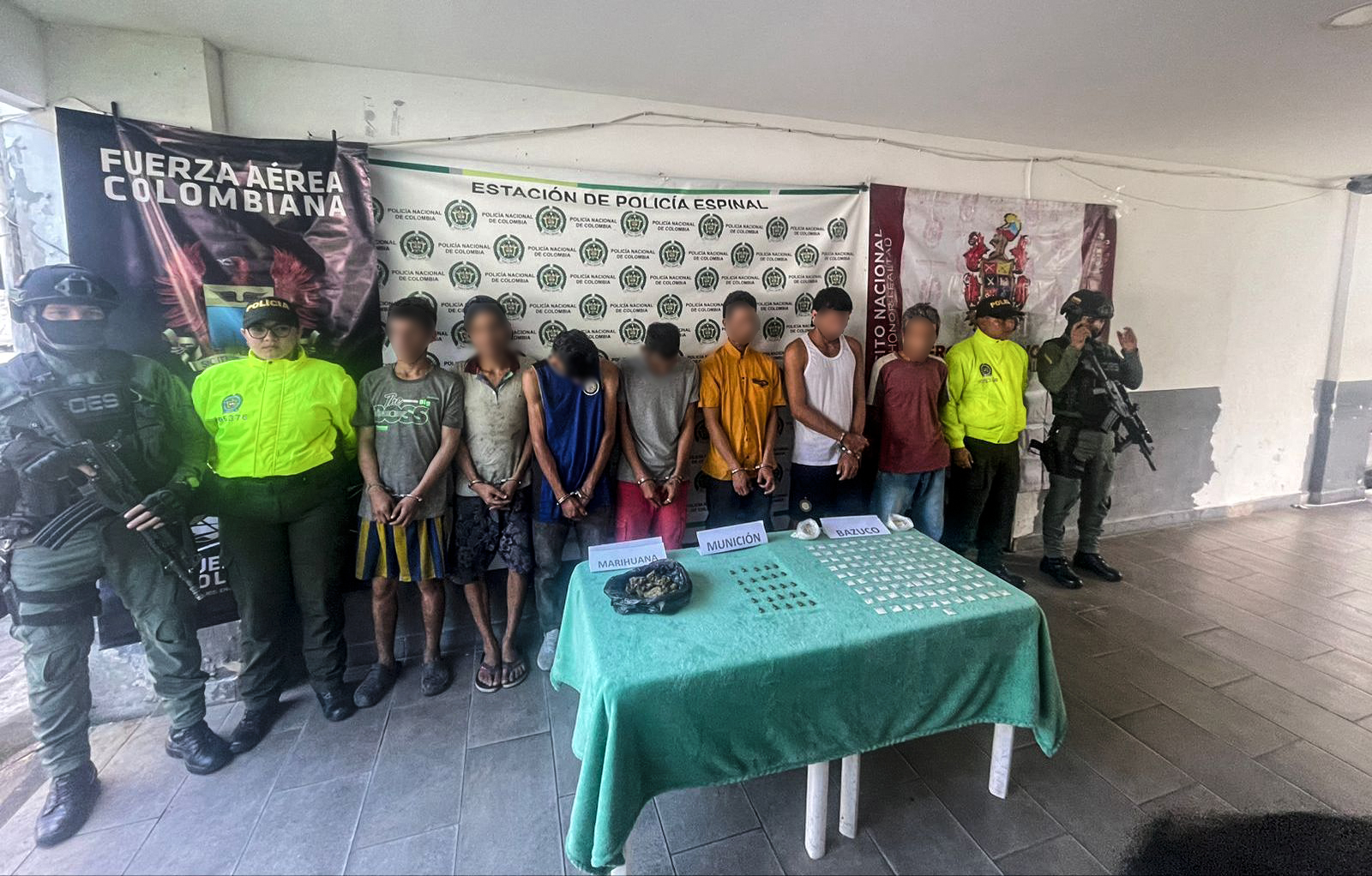 Golpe al tráfico de estupefacientes en el Espinal, Tolima: siete presuntos responsables fueron capturados
