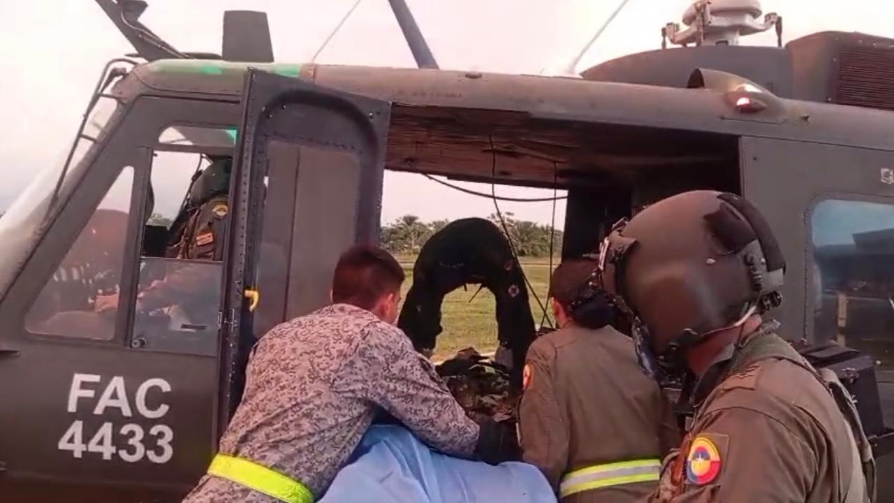 Misión humanitaria aérea permitió preservar la vida de soldado en estado crítico