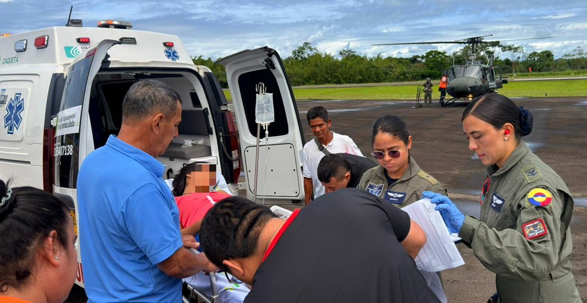 Oportuna evacuación aeromédica salva la vida de menor indígena en el Caquetá