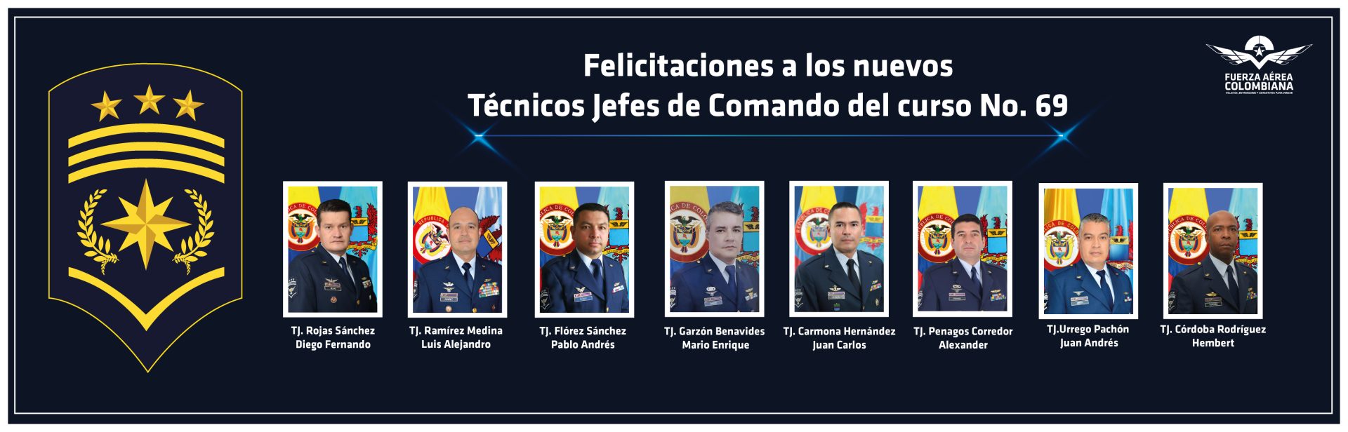 Felicitaciones a los nuevos Técnicos Jefes de Comando 