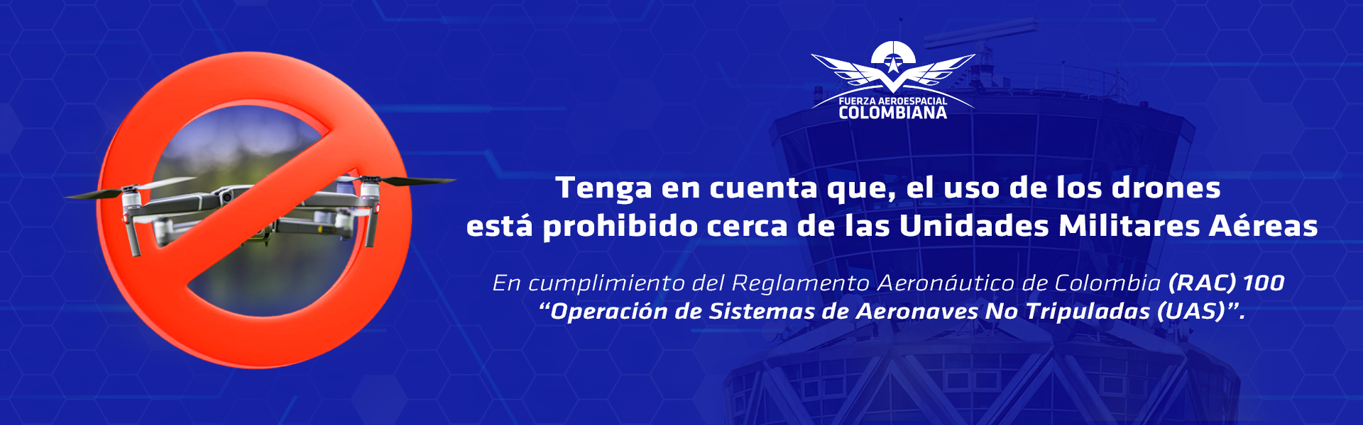 Restricción de sobrevuelo de Drones UMAS