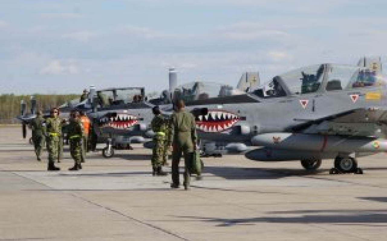 Aeronaves A 29 Supertucano de la Fuerza Aérea Colombiana llegan a Canadá