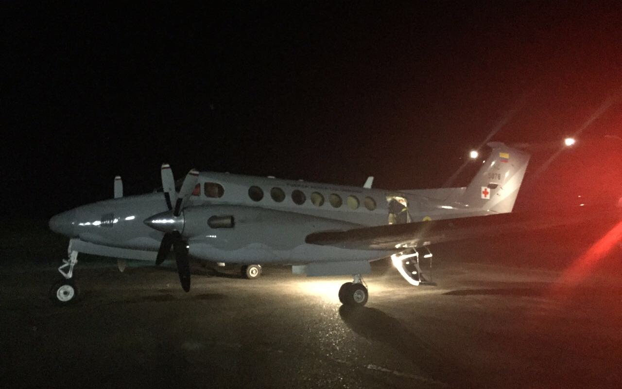 Traslado Aeromédico de Suboficial del Ejército Nacional 