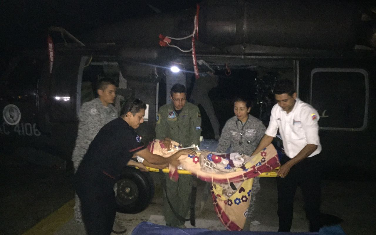 EVACUACION AEROMEDICA MUJER INDIGENA GACAS