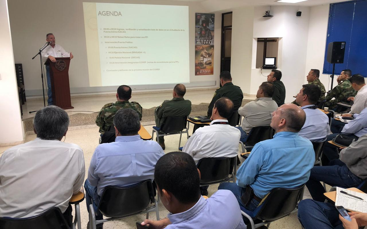 Reunión de seguridad con las petroleras fue realizada en el Grupo Aéreo del Casanare