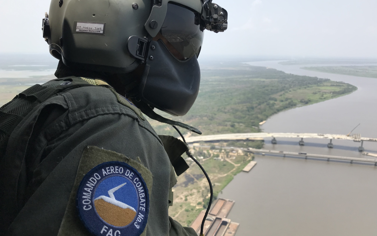 Desde el Caribe la Fuerza Aérea Colombiana monitorea las vías durante la Semana Santa