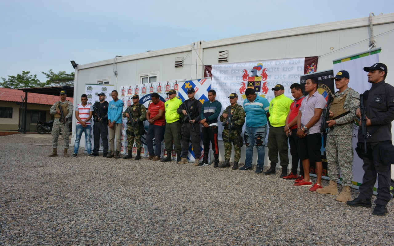 Capturados siete integrantes del Eln en Arauca, entre ellos el cabecilla de milicias de la comisión Camilo Cien Fuegos