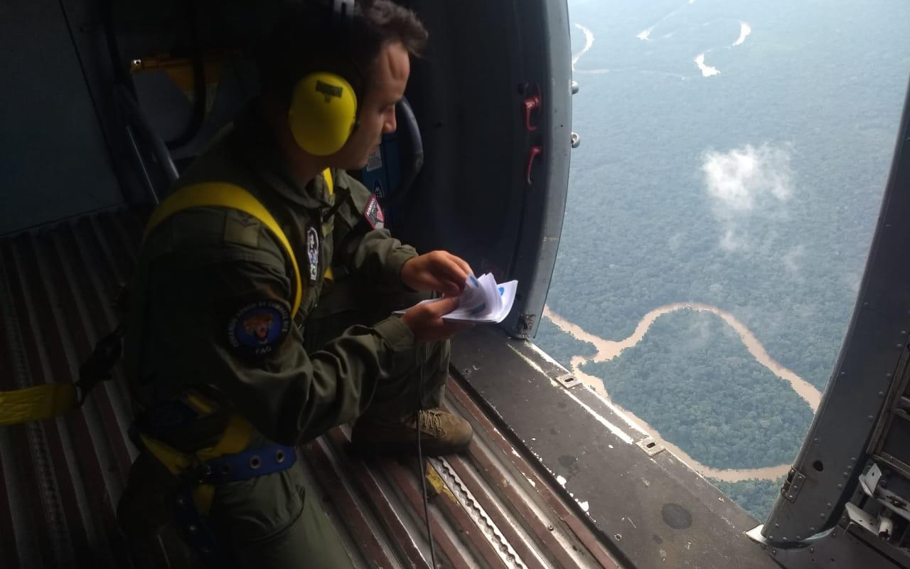 Fuerza Aérea Colombiana realiza operaciones de sensibilización en el sur del país 