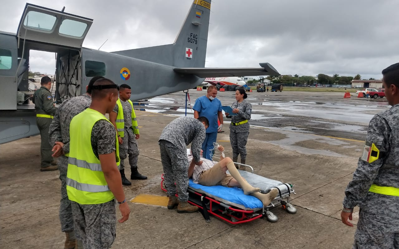 Providenciano de 76 años fue trasladado por la Fuerza Aérea Colombiana