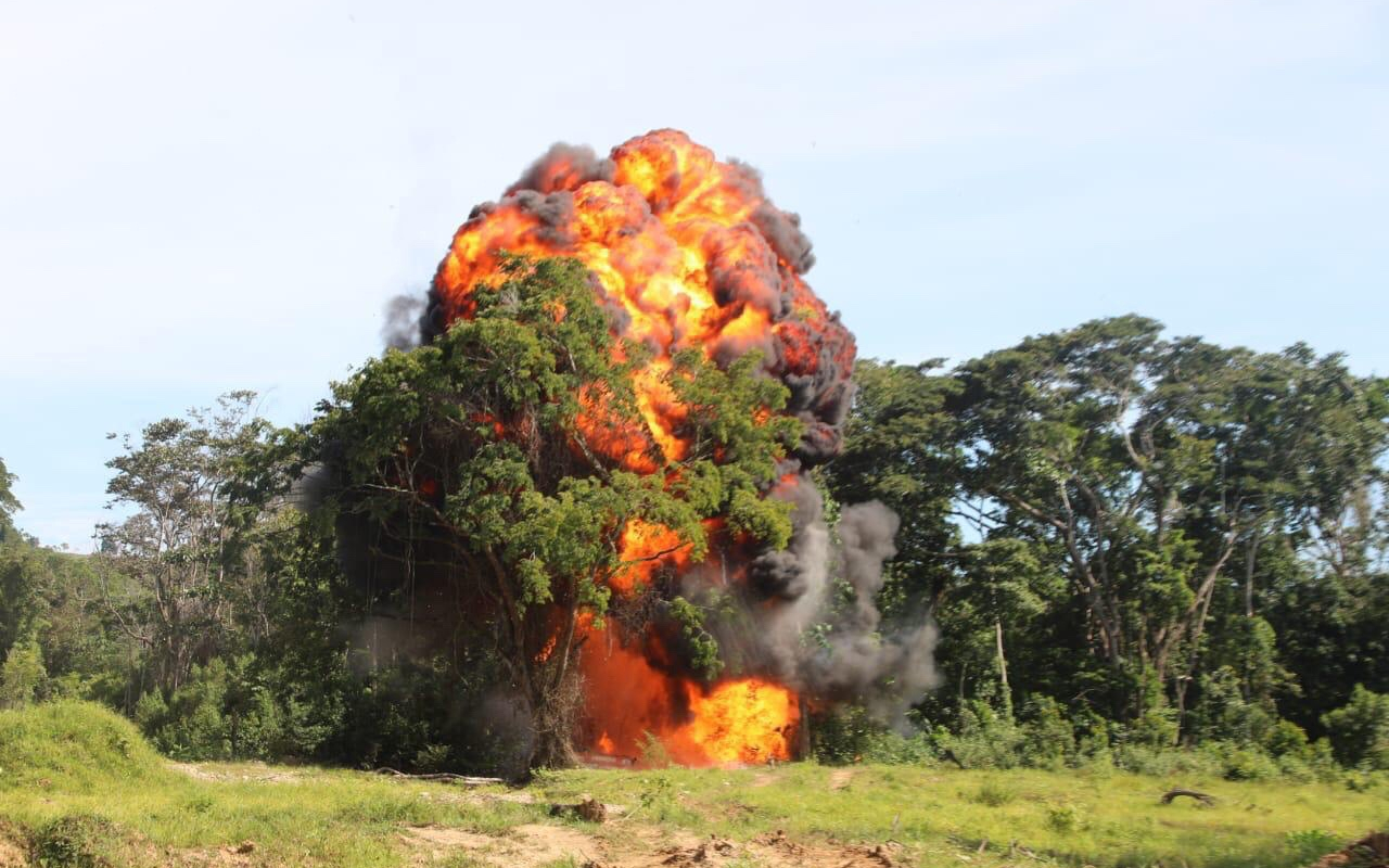 Maquinaria usada para minería ilegal del Eln fue destruida en Antioquia  