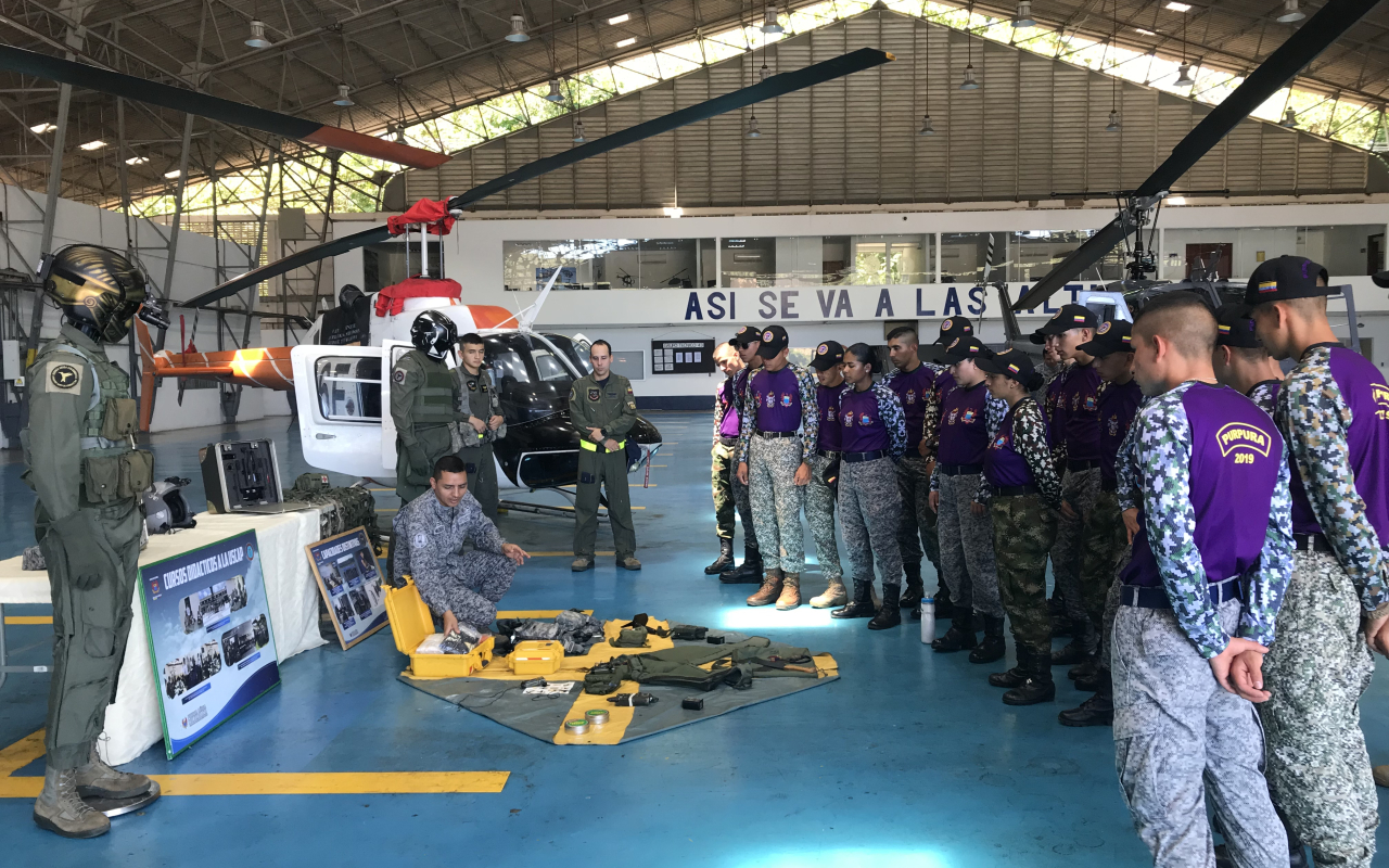 El Ejercicio Operacional Púrpura 2019 llegó a la Cuna de las Tripulaciones de Ala Rotatoria 