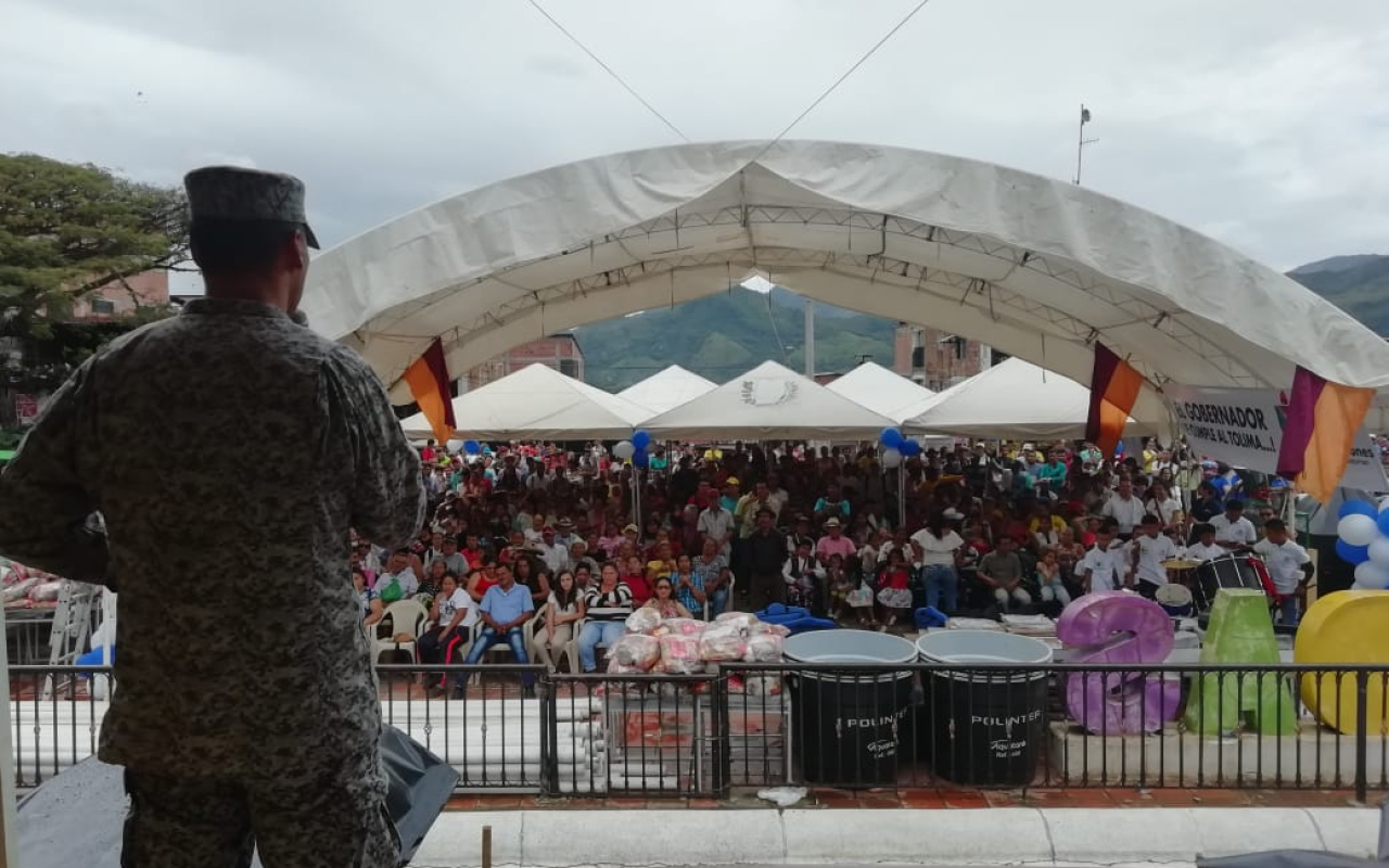 Fuerza Pública continúa haciendo presencia constante en Planadas. 