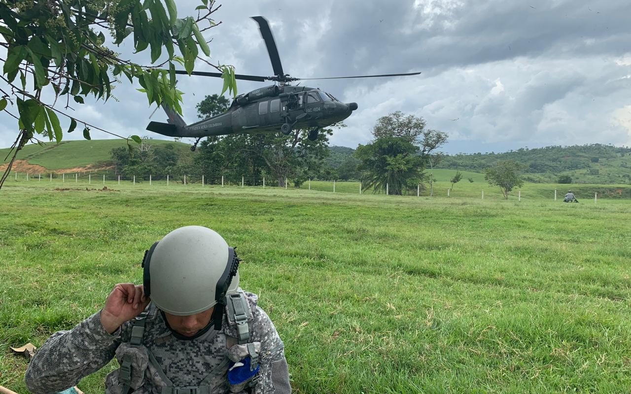 Inutilizada pista ilegal para el narcotráfico en Tarazá, Bajo Cauca