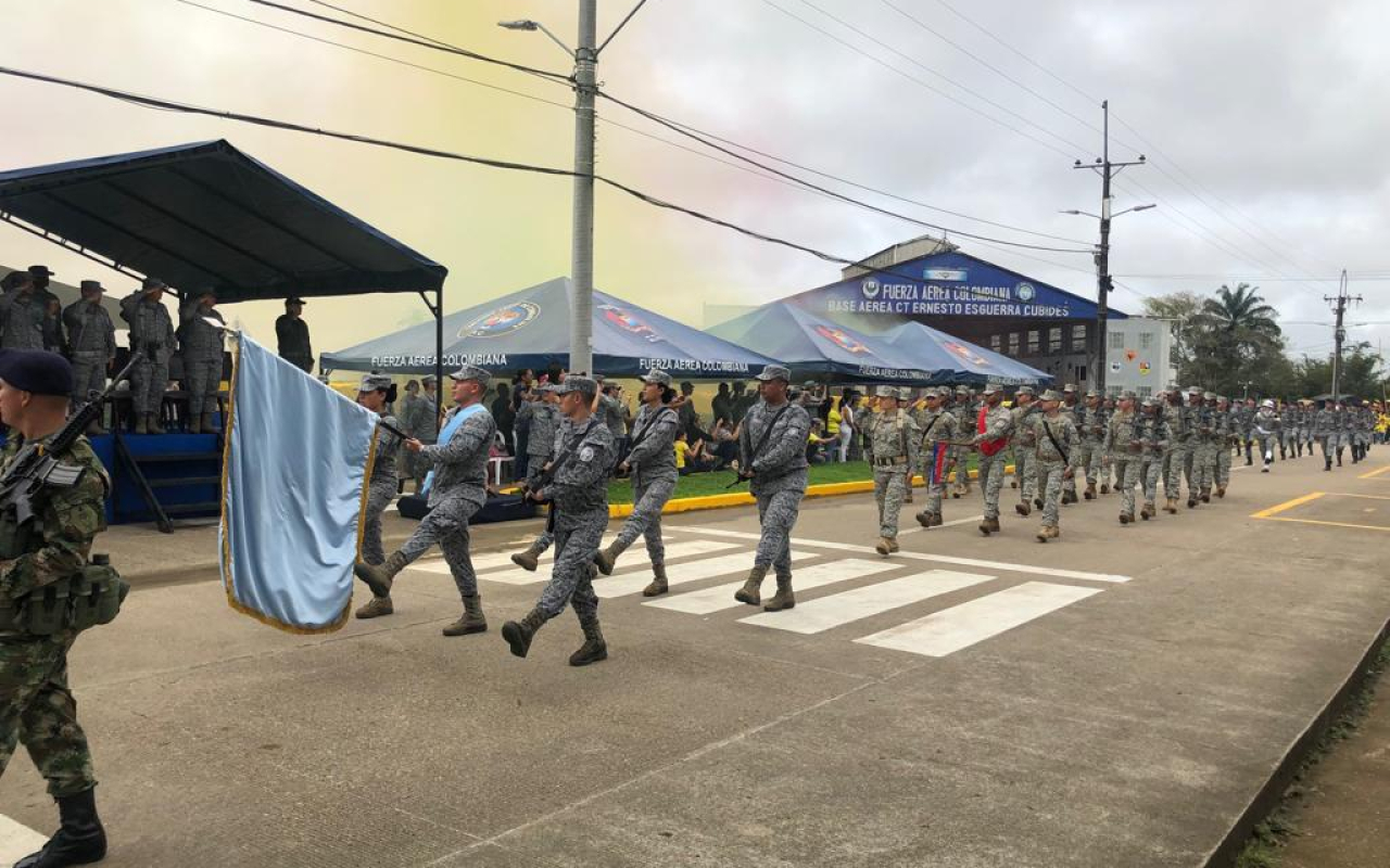 Con solemne ceremonia el Comando Aéreo de Combate No. 6 celebra 209 años de independencia.