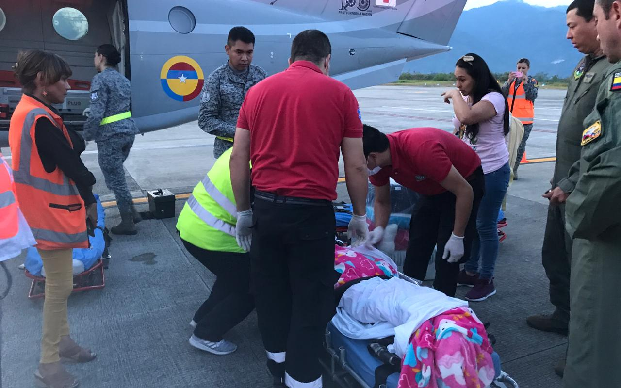 Wanda ya se encuentra en Ibagué gracias a la Fuerza Aérea Colombiana